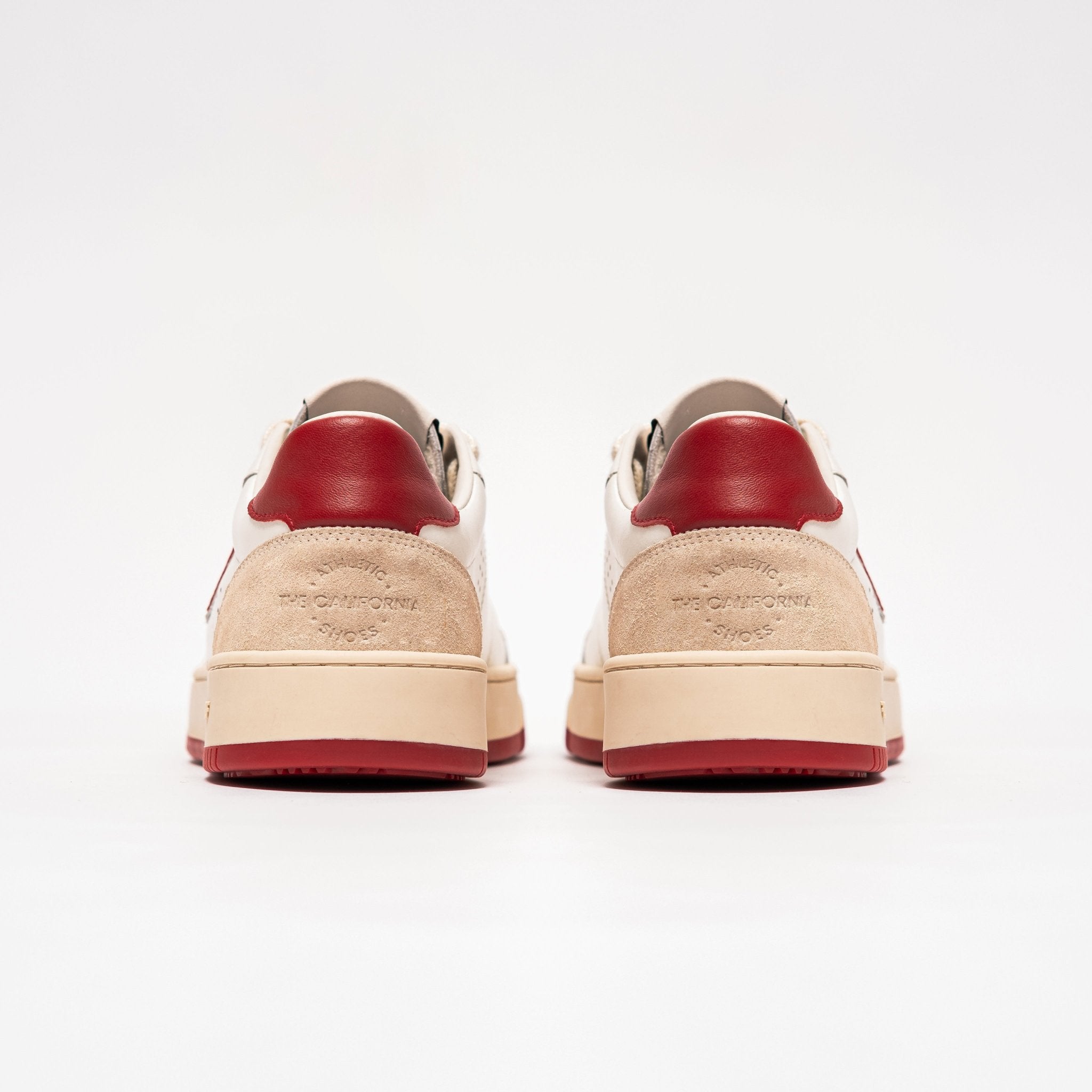 Legacy red leather with suede