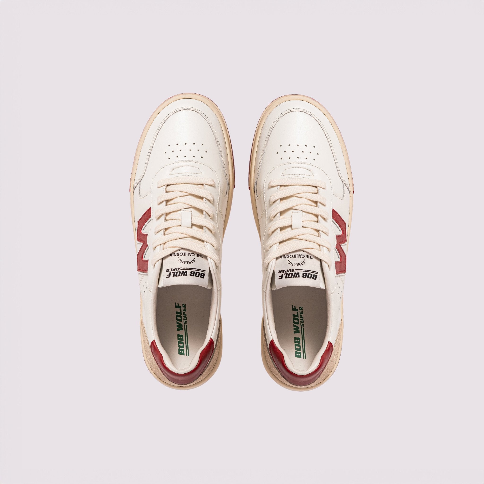 Legacy red leather with suede